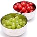 Stainless Steel Bowl for Kids Double-deck Insulated Mixing Bowls Set with Spoon by Meluoher,2 Pieces