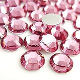 Zbella 3,000 Piece Resin 14-Facet Flat Back Round Rhinestones 3mm ss12 Tiny Bulk Free Rhinestone Picker Wax Pencil (Pink)