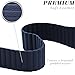 BRG Leather Loop with Adjustable Magnetic Closure Replacement Strap for Apple Watch Series 2 Series 1 Sport and Edition 42mm Medium - Midnight Blue