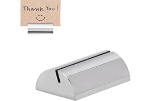 Stainless Steel Place Card Holder, Table Card Holder Menu Holder Silver Table Number Recipe Holder Number Photo Stand Memo Ca