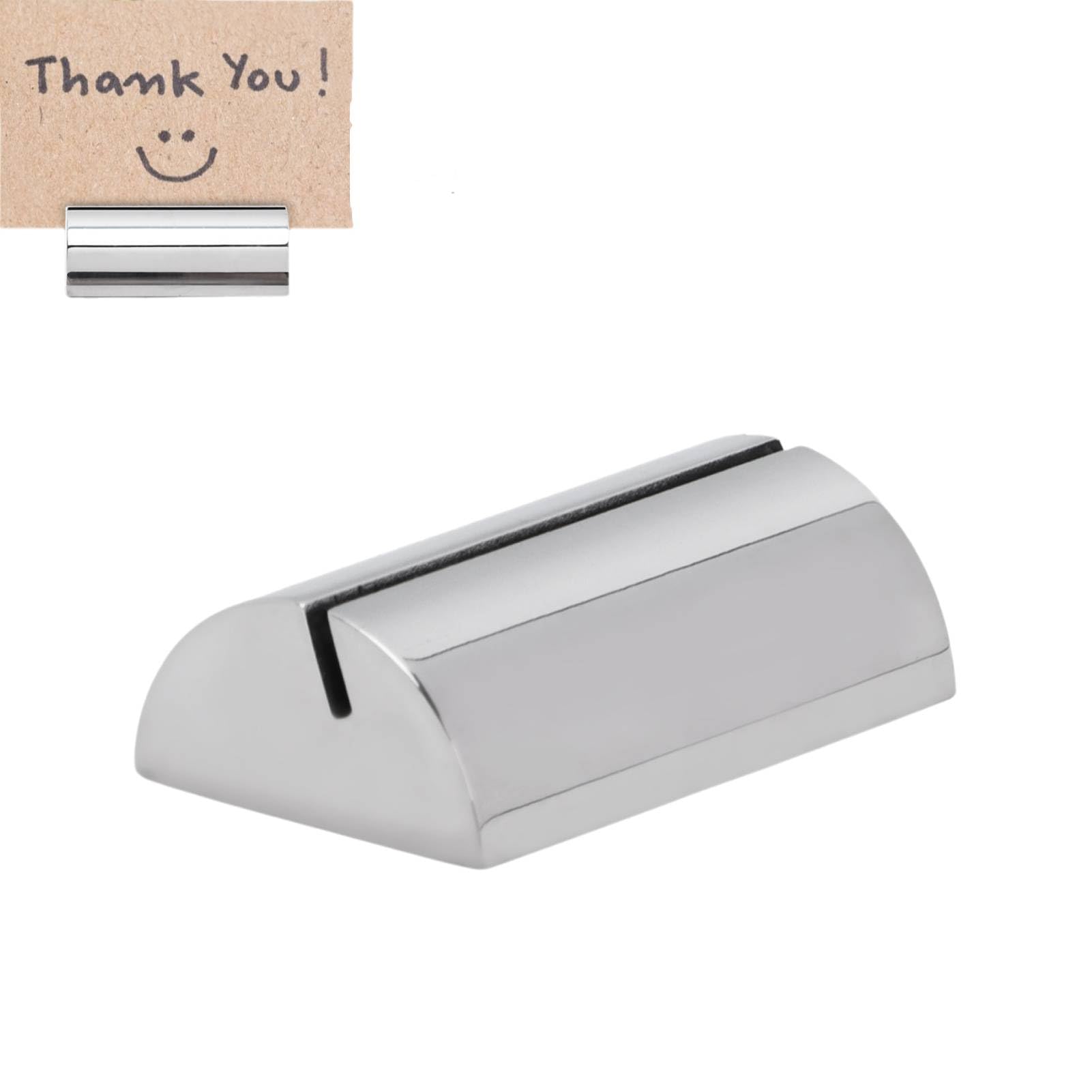 Photo 1 of Place Card Holders, Table Card Holders Silver Stainless Steel Card Holder Business Card Holder Desk Memo Card Holder