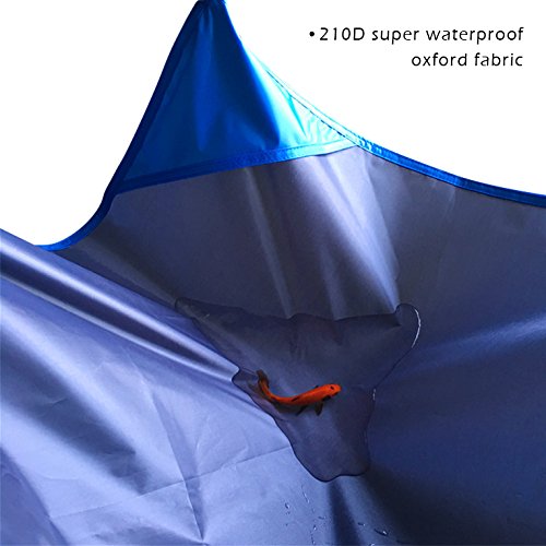 Survivalist 1-4 person Ultralight PU4000 Waterproof Footprint Trap 5’ x 6.5’ Tent Mat Durable Picnic Ground Sheet Beach Rain Fly Blanket for Camping Hiking