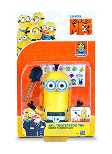 Despicable Me Deluxe Action Figure Tattoo Minion Tim Toy Figure