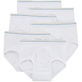 Stafford 6 Pair Blended Cotton Full-Cut Briefs (Large) White