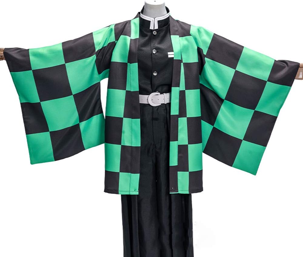 Demon Killer Kamado Tanjirou Kamado Nezuko My Wife Zenitsu Tomioka Giyuu Cosplay Costume (Shotan Tanjiro,XXL)