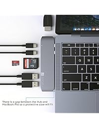 ZOOZU - Adaptador USB tipo C para MacBook Pro 2016   2019, MacBook Air 2018   2019, Thunderbolt 3, carga a través, USB-C, HDMI 4K, 2 puertos USB 3.0, lector de tarjetas SD Micro