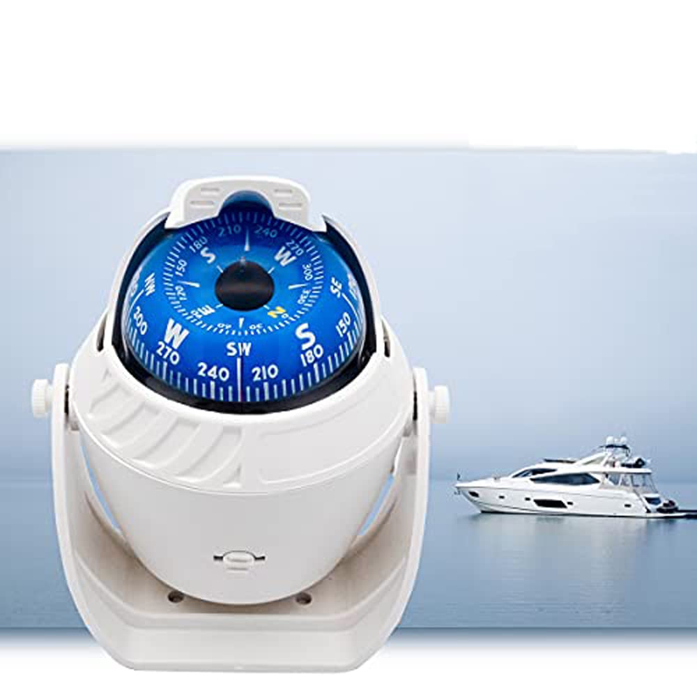 Baceyong Sea Marine Car Navigation Compass Ball Swivel Compass with Bracket for Boat Caravan Waterproof
