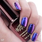 Perfect Summer 3D Holographic Chameleon Colors Changes 10ml Gel Nail Polish UV/LED Soak Off Nail Lacquers Creative French Manicure Art #07
