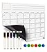 Magnetic Dry Erase Calendar And Weekly Planner. White Board With 5 Erasable Liquid Chalk Markers. Dry Erase Laminated Calendar for Fridge. Schedule Board for To-Do Lists, Home, Office, School and More