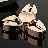Hand Spinner, Bekhic Pro Metal Fidget Tri-Spinner Toys Stress Reducer Ceramic Bearing - Perfect For ADD, ADHD, Anxiety, and Autism Adult Children … (Golden)