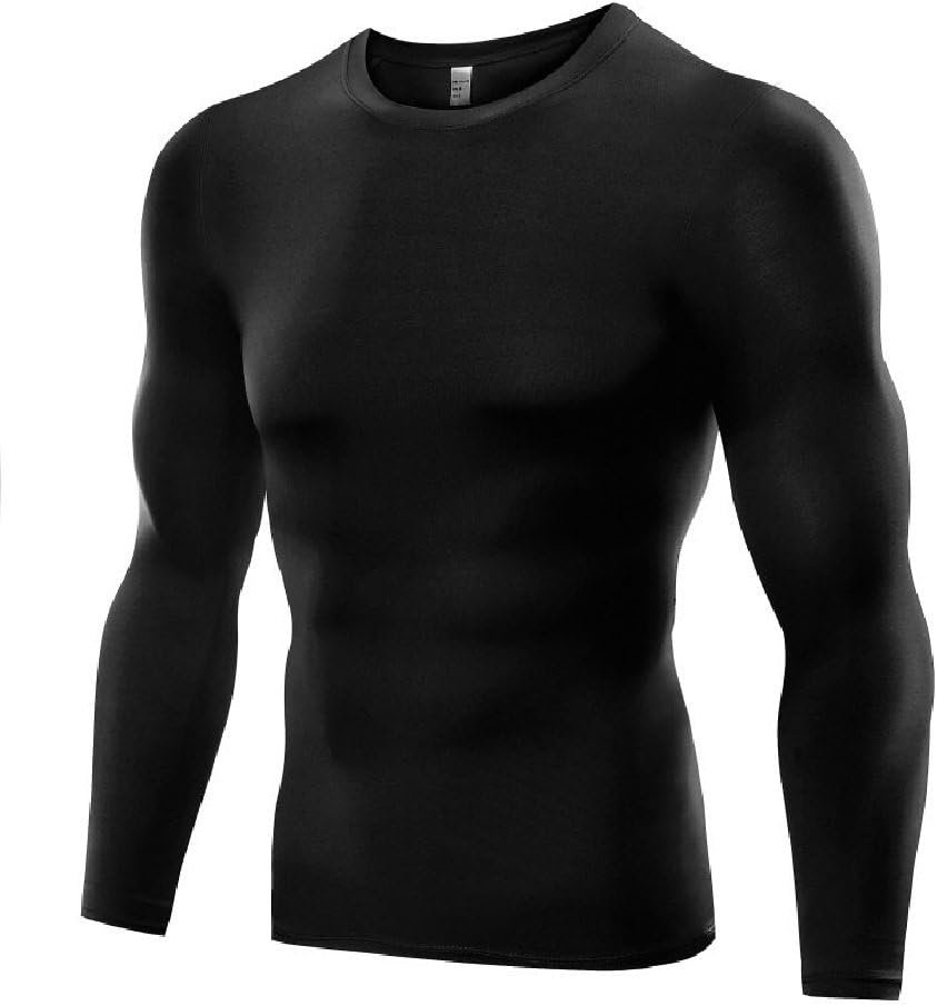 Men's Sports Base Layer Long Sleeved Compression Vest Comfortable Tight Fit Body Shaper That Compresses Core Muscle Areas Aids Performance. Official Pure Blue Product