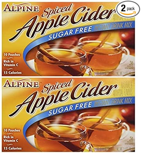Amazon Com Alpine Sugar Free Spiced Apple Cider Mix Pack Of 2 Powdered Soft Drink Mixes Grocery Gourmet Food