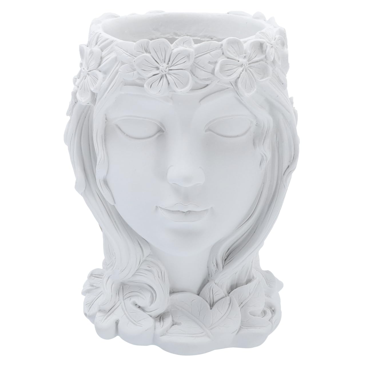 Happyyami Resin Succulent Flower Pot with Goddess Statue Design Indoor Planter for Bedroom Living Study Practical Decorative Bonsai Pot for Micro Landscape Adorn