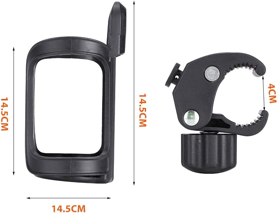 (2 Pack) Wheelchair Drink Cup Holder, Rollator Walker Water Bottle Holder with Anti-Slip Pad 360° Adjustable Universal for Stroller, Electric Wheelchair: Health & Personal Care