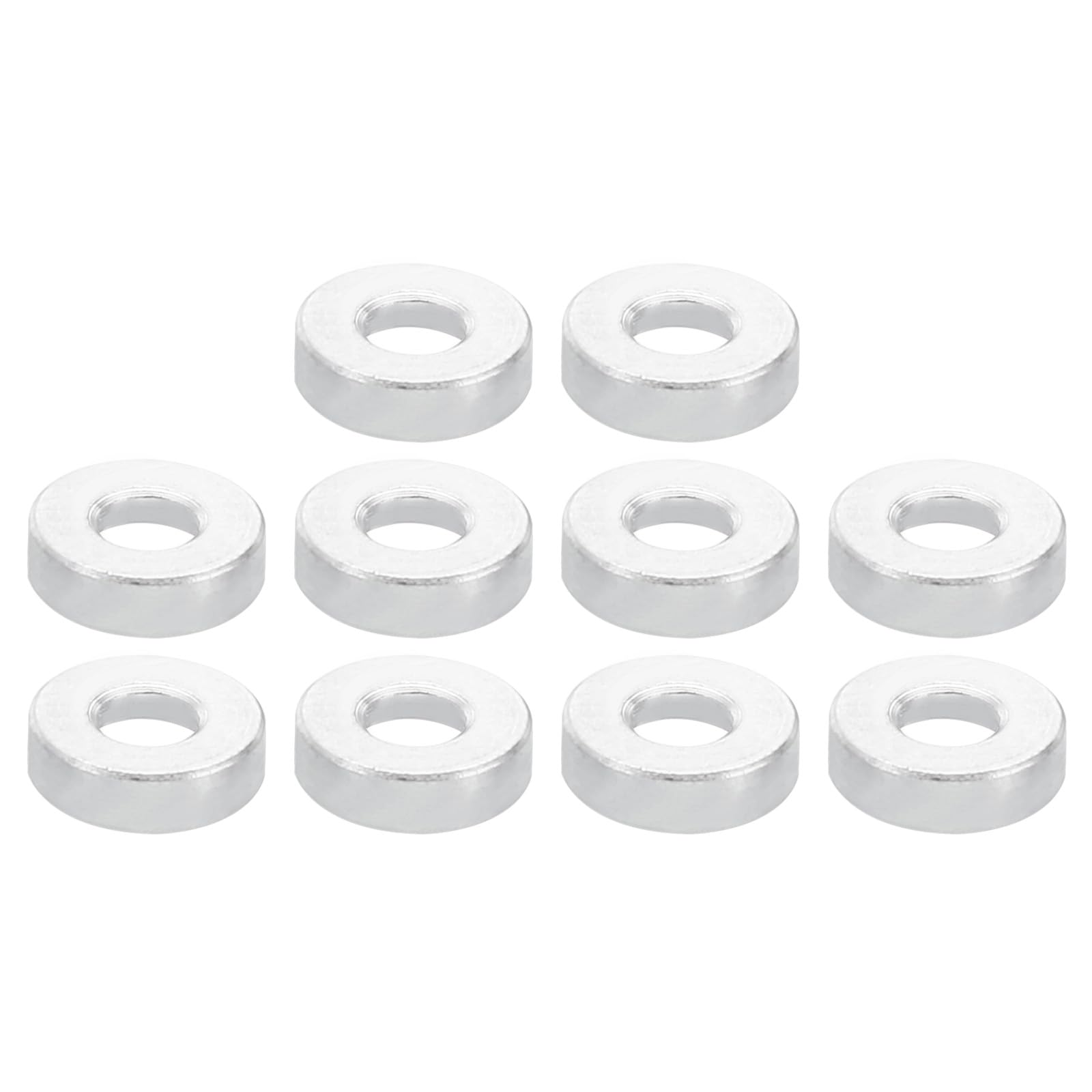 PATIKIL M3 Aluminum Spacers, 10 Pcs Metal Spacer Aluminum 3.1mm ID x 10mm OD x 2mm L Aluminum Spacer Screw Standoff Round for M3 Screw Bolts
