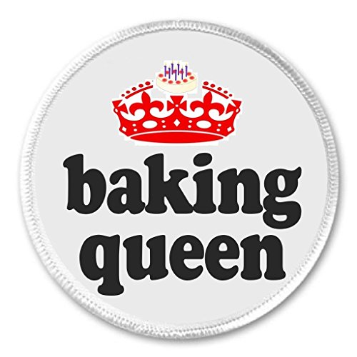 A&T Designs Baking Queen 3" Sew On Patch Bake Love Chef Cook
