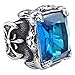 KONOV Mens Crystal Stainless Steel Ring, Gothic Dragon Claw, Blue, Size 12