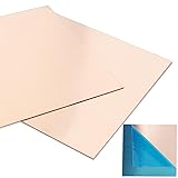 2 Pcs 99.9%+ Pure Copper Sheet, 6" x 6", 24 Gauge