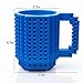KYONNE Build-on Brick Mug, Building Blocks Coffee Cup, Unique Christmas Gift Idea, Compatible with lego (Blue)