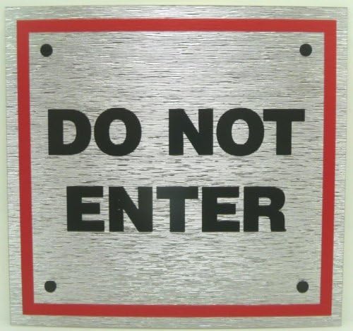 eCobbler Stick on Sign 8X8cm with red boarder - Do Not Enter