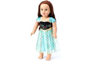 MIKYRA 18-Inch Girl Doll Clothes Princess Anna Dress Costume Fits 18” Dolls (Anna-3)