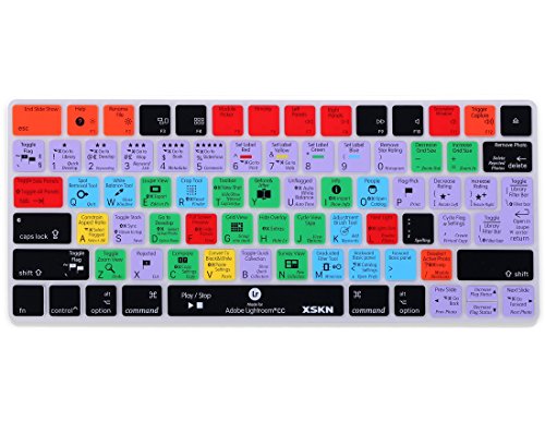 XSKN Adobe Lightroom CC Shortcut Keyboard Cover for Apple Magic Keyboard (MLA22LL/A), US and EU Layout