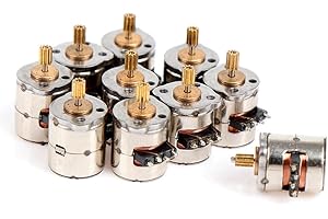 Lizusidtsy 10Pcs/Pack Mini 2-Phase 4-Wire Stepper Motor Miniature Stepper with Gear Small Tiny Mini Motor Toy Engine DIY