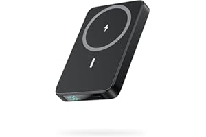 HETP Magnetic Portable Charger Power Bank,Compact 10800mAh LCD Display Wireless Portable Charger,20W PD USB-C in&out Battery Pack Compatible with Magsafe,iPhone 16/16 Plus/16 Pro Max/15 Pro/14/13/12 Series