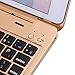 BORIYUAN iPad Mini 4 Keyboard Case, Bluetooth Wireless Keyboard Folio Flip Smart Cover for Apple iPad Mini 4 2015 Release with Folding Stand and Auto Sleep/Wake Function, Gold