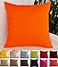 TangDepot Handmade Decorative Solid 100% Cotton Canvas Throw Pillow Covers/Pillow Shams, (18
