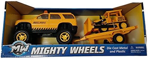 Mighty Wheels 7" Dump Truck &amp; Bobcat Trailer Vehicle