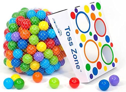 Wonder Playball 200 Wonder Non-Toxic Crush-Proof Phthalate Play Ball Set with Toss Zone Game, Multi