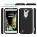LG K10 Case, LG Premier Case Cover Accessories, OEAGO [Shockproof] [Impact Protection] Hybrid Dual Layer Defender Protective Case Cover for LG K10 / LG Premier - Black