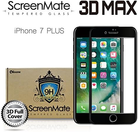 ScreenMate 3D Max Full Cover Tempered Glass Screen Protector (iPhone 7 Plus - 3D Full Cover - Black)