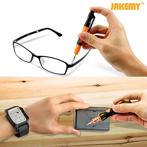 Jakemy Screwdriver Set with Flexible Shaft, 107 in 1 with 54 Magnetic Driver Bits, Repair Tool kit with Pocket Tool Bag for iPhone X, Computer, Macbook, Cell Phone, PC, Laptop {Upgraded Version} - Thumbnail 2