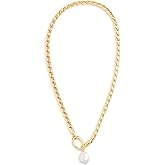 SHASHI Women's Bhodi Necklace, Gold/Pearl, One Size