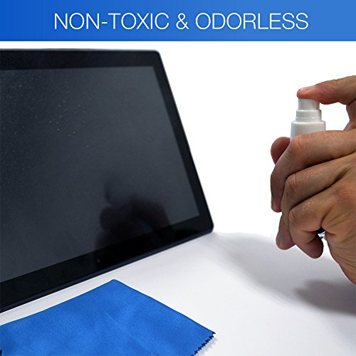 Garnetics Screen Cleaner Kit - 2 PACK - Safe for all surfaces - LCD, LED, TVs, iPads, Eyeglasses, Phones, Cameras - includes 2 kits (1oz Lens Cleaner Spray bottle + 1 Premium Microfiber cloth)