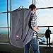Luvdbaby Premium Car Seat Travel Bag for Air Travel - Padded Carseat Backpack for Airplane Gate Check in - Denim Color