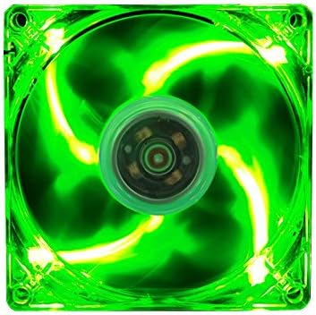 Feicuan 90mm Fluid Dynamic Bearing LED Silent Cooling Fan for Computer Case CPU Coolers (Green,Pack of 2)