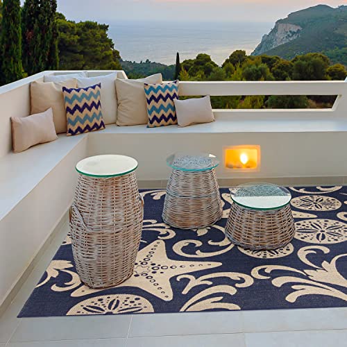 Gertmenian Indoor Outdoor Area Rug, Classic Flatweave, Washable, Stain & UV Resistant Carpet