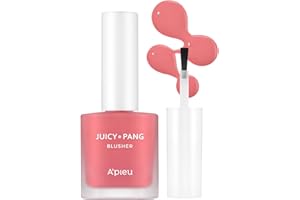 A'PIEU Juicy-Pang Water Blusher [PK01] (0.31 fl oz) - Dewy-Liquid Cheek Color with Fruity Tint and Soft Blendable Texture. Fruit Extract Blend, Rose Flower Water.