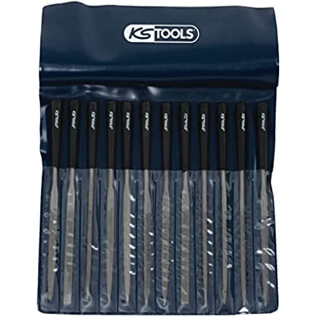 KS Tools 145mm Needle Files Set (12 Pieces)