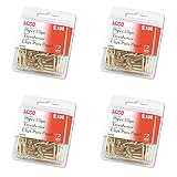 ACCO Smooth Gold Tone #2 Size Paper Clips, 100 Clips per Pack (A7072533), 4 Packs