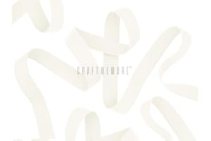 CRAFTMEMORE 1/2 Inch Twill Tape Fabric Ribbons Webbing Herringbone Twill Bias Binding Tape for Clothes Sewing Craft Trim Lace 36 Yards (MP39 Ivory)