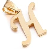 Kalapure Initial Charms Gold Initial Pendant 14k Gold Letter Charm Name Pendant for Women and Men