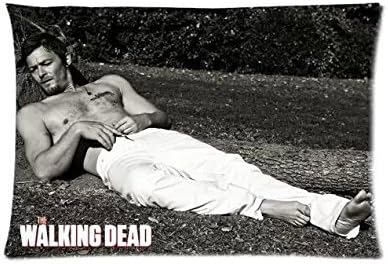 1 X The Walking Dead Daryl Dixon Custom Zippered Throw Pillow Case Cushion Cover 20" x 36" (two sides print)