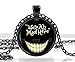 Black Alice in Wonderland Necklace - Cat Quote Pendant