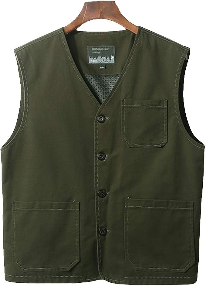 Mens Gilet Waistcoat Multi Pocket Fishing Hunting Hiking Photography