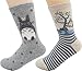 Lovful 2 Pairs Women's Animal Pattern Casual Cotton Socks