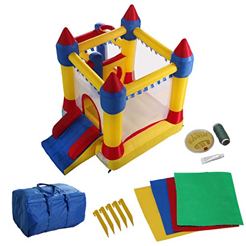 JAXPETY Inflatable Bounce House, Kids Jump and Slide Castle Bouncer